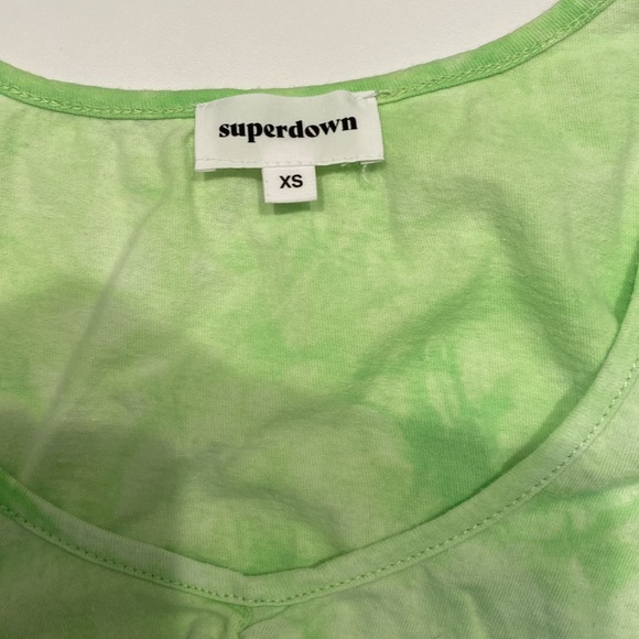 Superdown green crop top - Picture 3 of 4